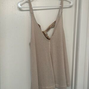 Crochet tank top with tie back